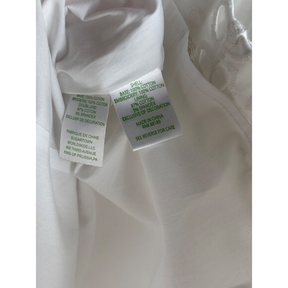 LILLY PULITZER SHELLI Formal Spring dress WHITE MINI EYELET Bow Cutout Size 6 - Picture 13 of 13